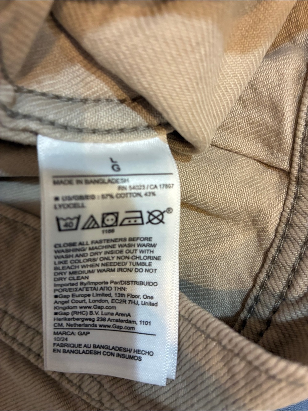 GAP Men's Canvas Shirt Jacket in Beige Size large 2026 collection NWT - Picture 8 of 15